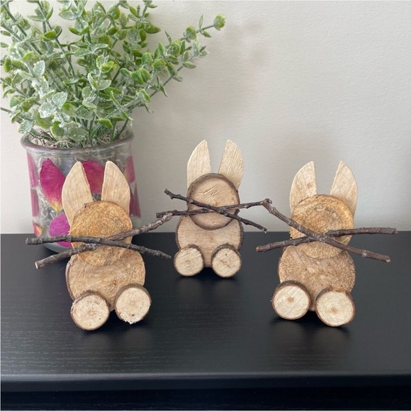 Handmade Mini Wooden Branch Easter Bunny, Easter Decor, Springtime *2 for $9* - Picture 1 of 6